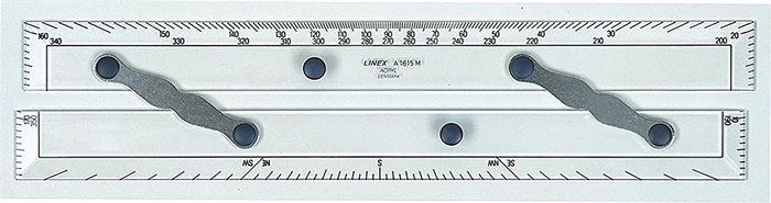 Linex paralelný lineál A1615M 38 cm transparentný