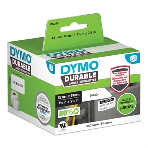 Dymo LabelWriter Odolná viacúčelová visačka na etikety 57 mm x 32 mm/ks.