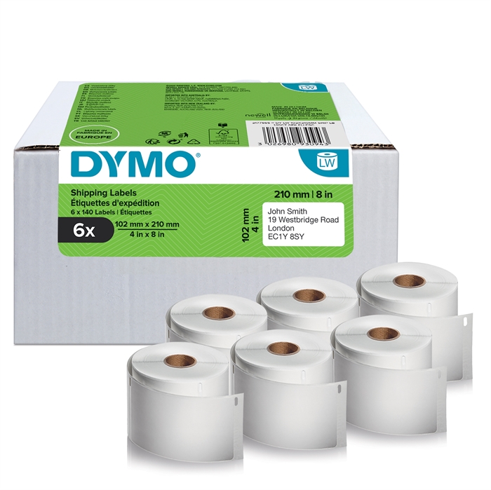 Dymo LabelWriter 102 mm x 210 mm DHL Etikety 6 roliek s 140 etiketami kus.