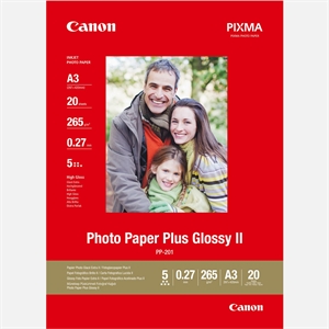 Canon PP-201 Photo Paper Plus II 265g/m² - A3, 20 listov 