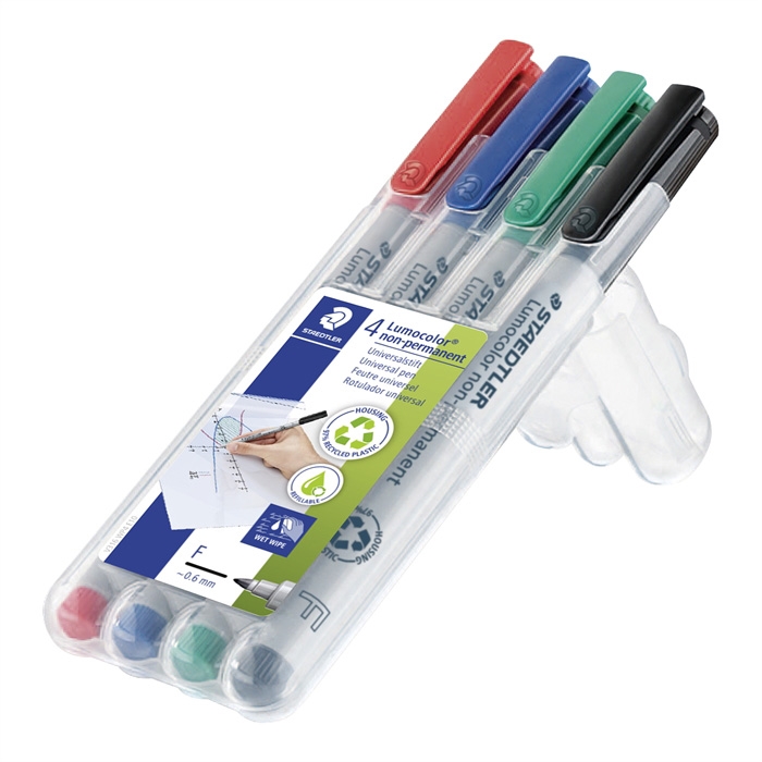 Staedtler Marker Lumocolor Non-P 0.6mm assorted (4)