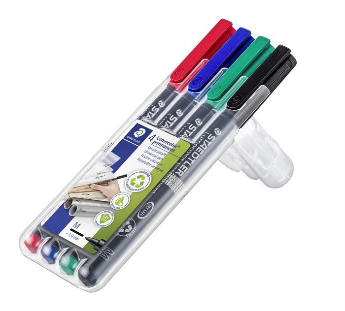 Staedtler Marker Lumocolor Perm 1.0mm assortment (4)