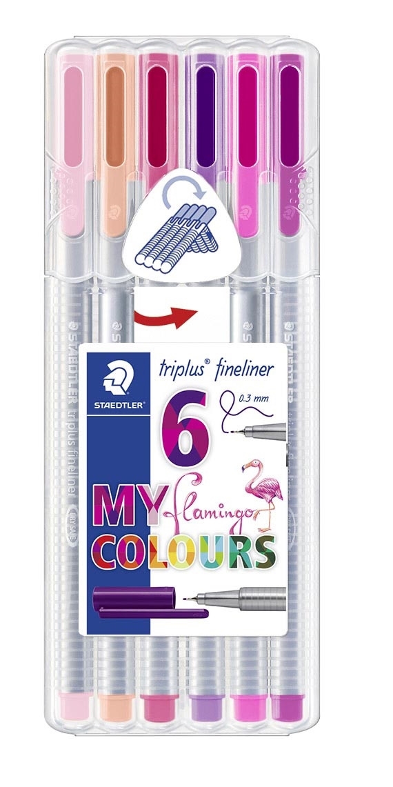 Staedtler Fineliner Triplus 0.3mm Flamingo assortment (6)