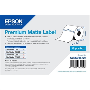 Epson Premium Matná Štítok - Nepretržitá Rolka: 105mm x 35m