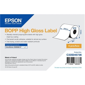 Epson BOPP vysoký lesklý nálepkový papier - nepretržitý závit: 203mm x 68m