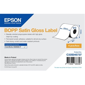 Epson BOPP Satin Gloss Label - Nepretržitá rolka: 203mm x 68m