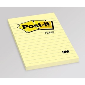 3M Poznámky Post-it 102 x 152 mm, linkovaná žltá