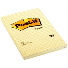 3M Post-it Oznamky 102 x 152 mm, štvorcové žlté - 6 balení