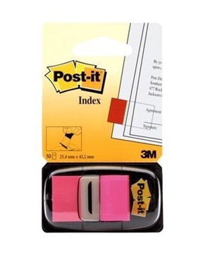 3M Post-it Indexfaner 25,4 x 43,2 mm, neonová ružová