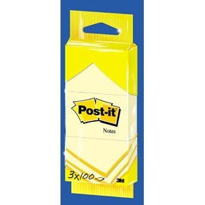 3M Post-it Poznámkové bločky 38 x 51 mm, žlté - 3 balenia