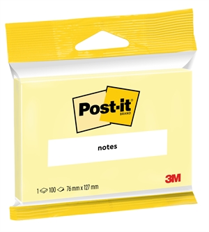 3M Post-it Chrapľavá žltá 76 x 127 mm, 100 listov