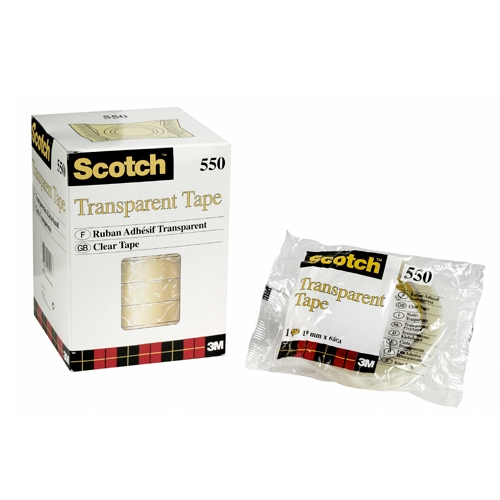 3M Páska Scotch 550 12mmx66m flowpack priehľadná.