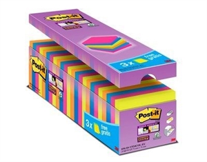 3M Post-it Notes super lepiace V-pack rôzne farby - 24 balení