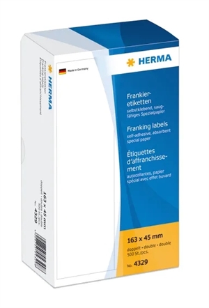 HERMA etiketa frankovacie dvojité 163 x 45 mm, 500 kusov.