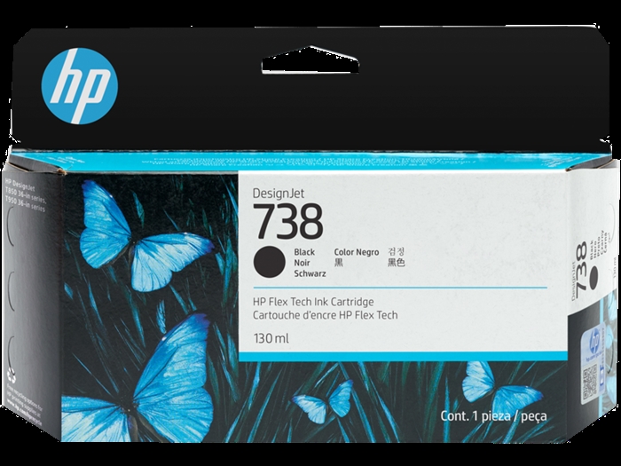 HP 738 130-ml čierna atramentová kazeta pre DesignJet