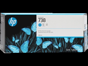 HP 738 300-ml cyan DesignJet čierna náplň