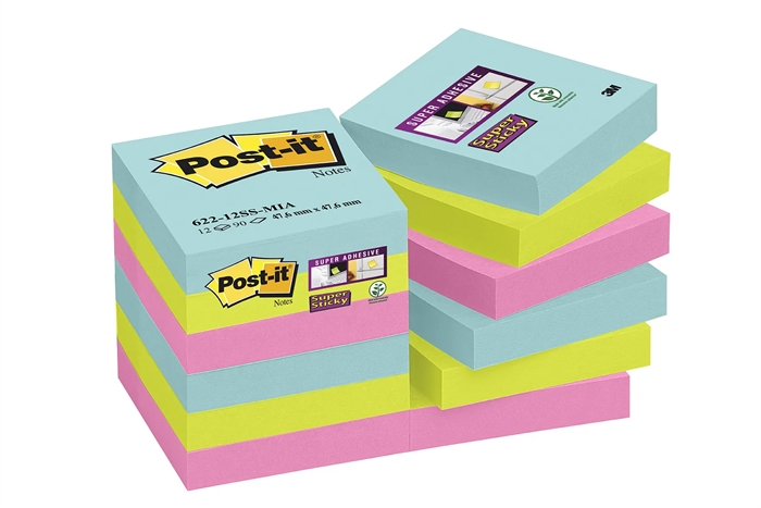 3M Post-it lepiace poznámky super lepiace 47,6 x 47,6 mm Cosmic - balenie 12 kusov