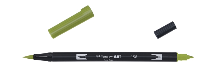 Tombow Marker ABT Dual Brush 158 dark olive