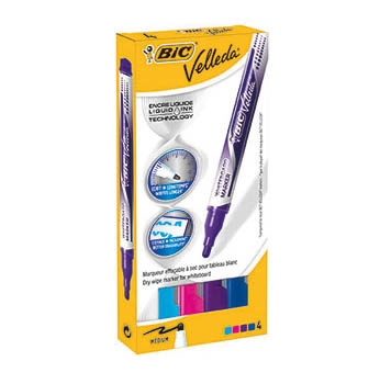 Bic Whiteboard Marker Velleda Fashion 4/kusy