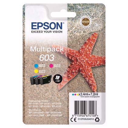 Epson T03U Multipack 3-farebná kazeta s atramentom 603