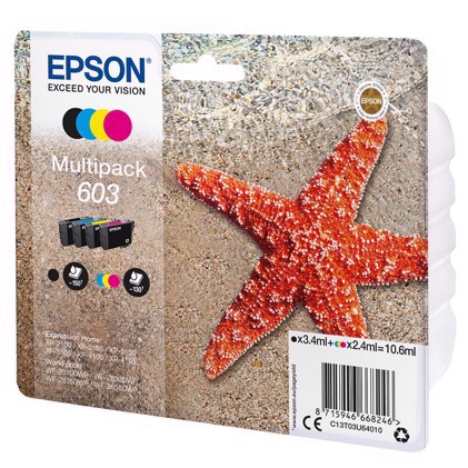 Epson T03U Multipack 4-farby 603 Ink Cartridge