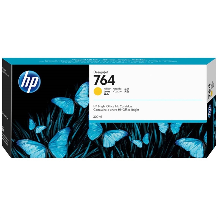 HP 764 žltá inkoustová kazeta, 300 ml