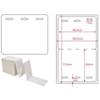 Návštevnícka identifikačná karta, 96,5 mm x 82 mm - s otvorom pre zavesenie