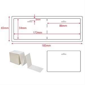 Návštevný preukaz, 54 mm X 86 mm - s otvorom na zavesenie