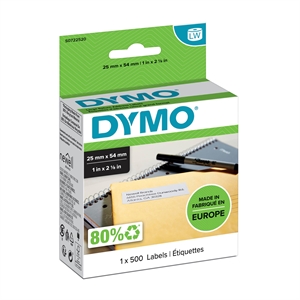 Dymo Label Return 25 x 54 perm biele mm, 500 ks.