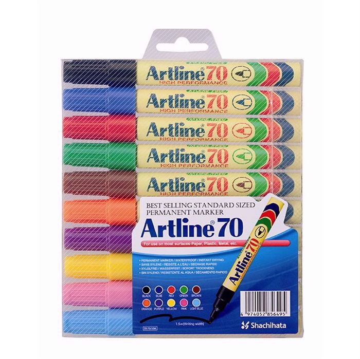 Artline Marker 70 Permanent 10-sada