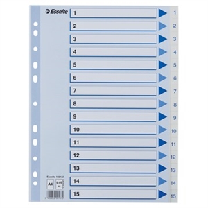 Esselte Register PP A4 1-15 biela