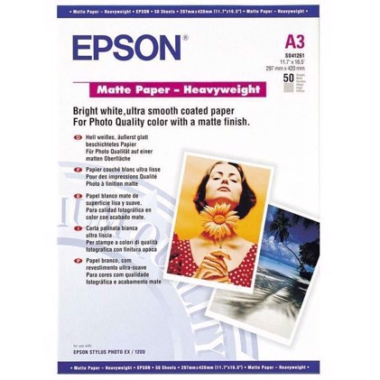 Epson Matte Paper Heavy Weight 167 g, A3 50 listov 