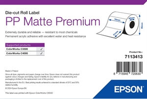 Epson PP Matné Štítky Premium, Vysekané štítky, 76 x 51 mm (535 štítkov)