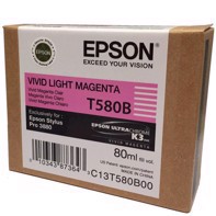 Epson Živé svetlé purpurové 80 ml atramentové náplne T580B - Epson Pro 3880