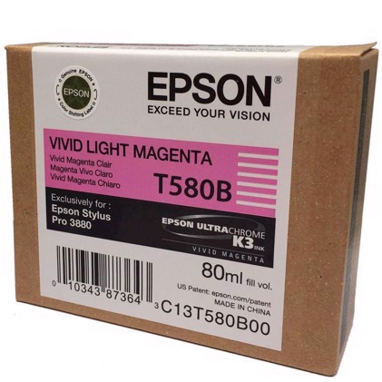 Epson Živé svetlé purpurové 80 ml atramentové náplne T580B - Epson Pro 3880