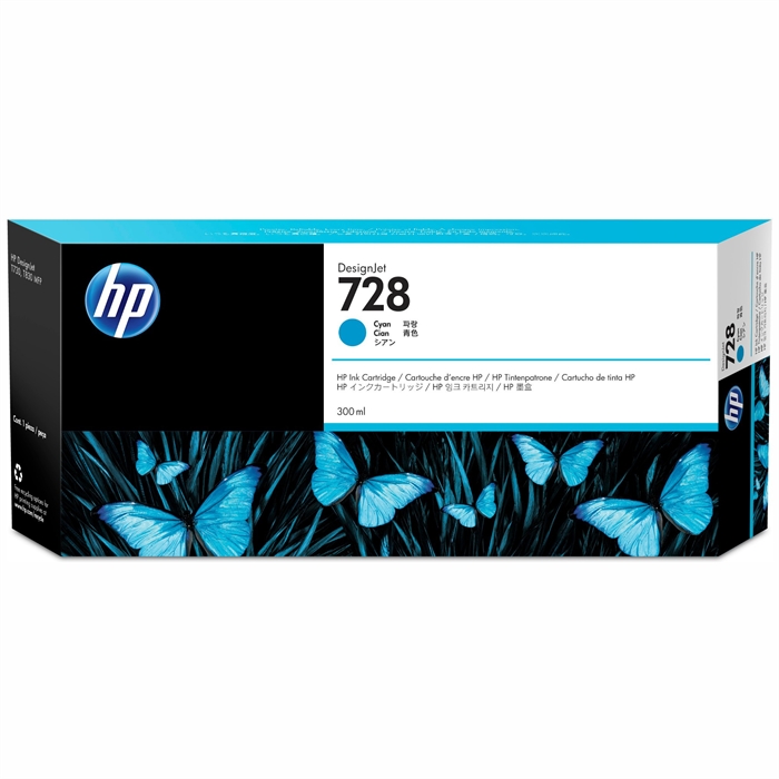 HP 728 300-ml Cyan DesignJet atramentová kazeta