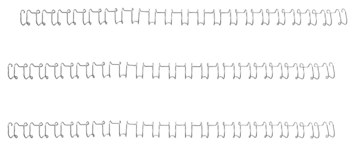 GBC Wire štiepenie 3:1 NO6 9,5 mm A4 biela (100)