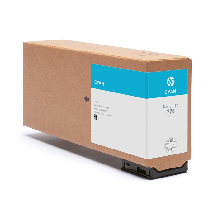 HP 776 ink cartridge, 1 liter, Cyan