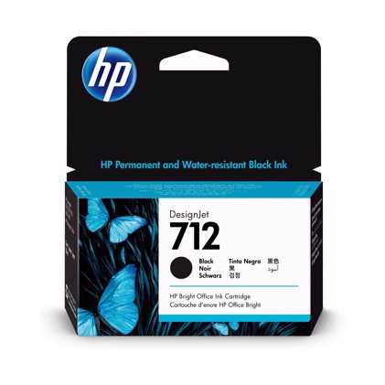 HP 712 38-ml čierna náplň pre DesignJet tlačiarne.