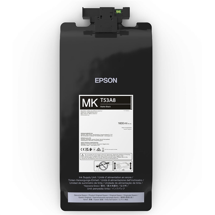 Epson atramentová vreckovka Matte Black 1600 ml - T53A8