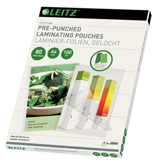 Leitz Laminácia s otvorom 80my A4 (100)