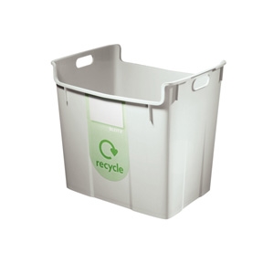 Leitz odpadkový koš Basko na recykláciu, 40L, sivý.