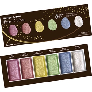 ZIG GANSAI TAMBI PEARL COLORS 6 colors setZIG GANSAI TAMBI PERLOVÉ FARBY 6 farebný set