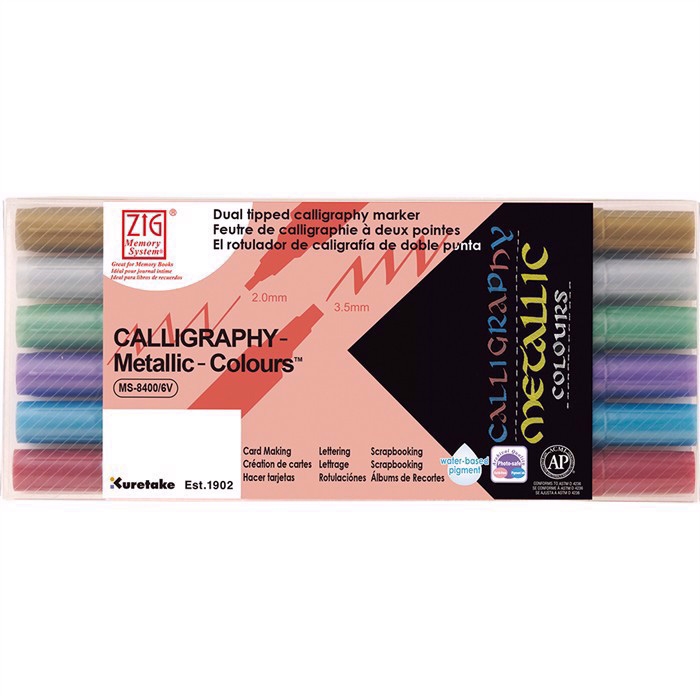 ZIG Caligraphy Metallic 6-set