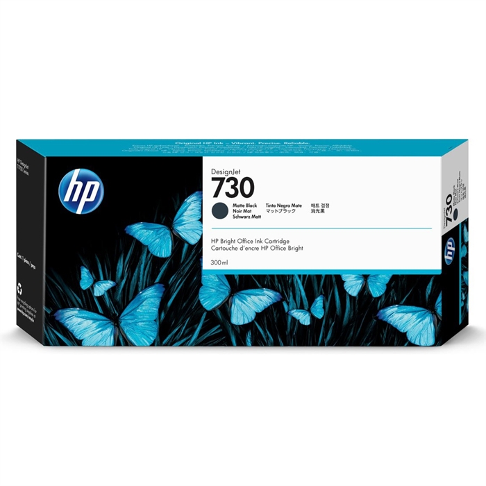 HP 730 300-ml matná čierna náplň pre tlačiareň DesignJet