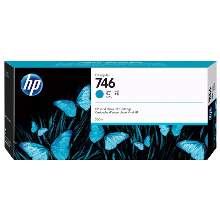 HP 746 300-ml azúrová atramentová kazeta pre DesignJet