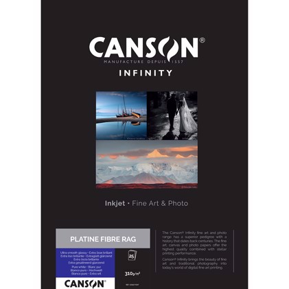 Canson Platine Fibre Rag 310 g/m² - A2, 25 listov 