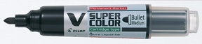 Pilot Marker V-Super Color BG okrúhly 0,9mm čierny.