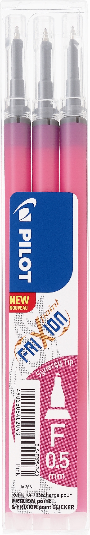 Pilot Frixion Point Clicker 0,5 refil pink (3) - Translate text to slovak