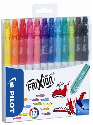 Pilot Frixion Colors 0,7 je sada 12 farieb.